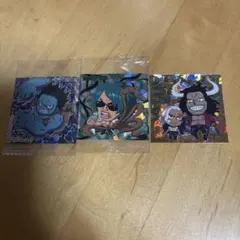 ホログラムステッカー ルフィ (レア)緑牛 カイドウ&アルベル　3枚セット