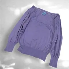 ポールスミス　ラベンダー オフショルダー 長袖トップス　カットソー紫M（B3のサムネイル
