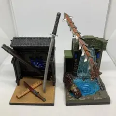 【送料無料】鬼武者 アームズコレクション 炎蛇剣 鬼の篭手打刀明智拵反鬼の小太刀のサムネイル