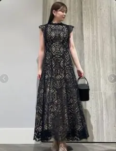 新品タグ付き✨ANAYI ラメチュールレーステントライン ワンピース
