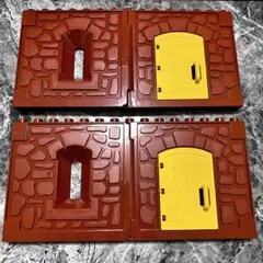 【4枚セット】 レゴ デュプロ アンパンマンブロックラボ 壁 窓 石造り風