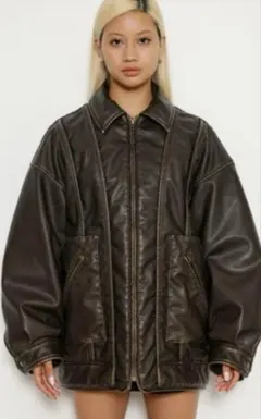 laguagem レザージャケット LAGUA GEM | FRINGE FAUX LEATHER ジャケット (ジャケット