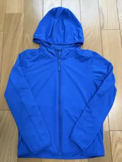 【サイズ140】UNIQLO エアリズム UVカットメッシュパーカー ブルー