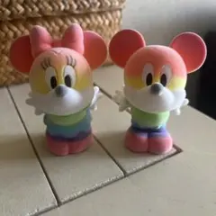 ミニーマウスとミッキーマウス フィギュアセット