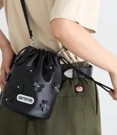 フラワー装飾 ドローストリングバッグ