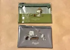 SNOOPY ファミマ フラットポーチ ２点 スヌーピー ファミリーマート