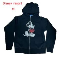 人気✨ディズニーリゾート ミッキー 耳付き パーカー Ｍ裏起毛 ジップアップ