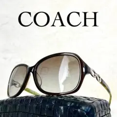 極美品　COACH　サングラス　HC8019　シグネイチャー　ブラックレンズ