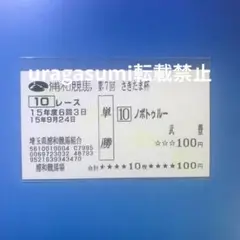 現地購入的中単勝馬券【2003年さきたま杯】ノボトゥルー