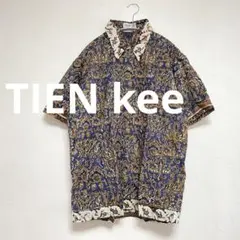 TIENkee 総柄シャツ　レトロ　シンガポール　メンズ　ペイズリー　L