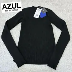 新品 アズールバイマウジー VENUSハイネックリブニット ブラック Mサイズ