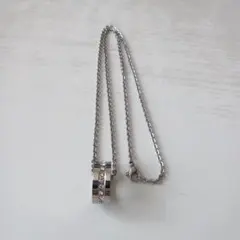 シルバー リング型ペンダント ネックレス