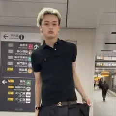 ケンタウロス健太着用‼️　POLO RALPH LAUREN ポロシャツ　ブラック