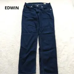 EDWIN ストレートデニム インディゴブルー リネン 汎用性 ベーシック Mのサムネイル