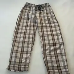 チェック柄 イージーパンツ イージーパンツ