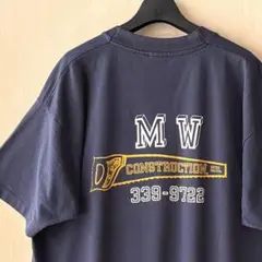 90s USA製古着　ヴィンテージ　企業Tシャツ　建設系　ノコギリ　シングルのサムネイル