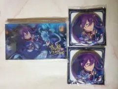 あんスタ　礼瀬マヨイ　幻想夜光柄缶バッジ&アクリルブロックセット