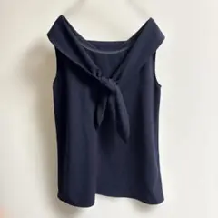TARA JARMON ノースリーブブラウス ネイビー 38
