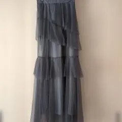 クラシカルエルフ　フレアティアードチュールスカート　グレー　 M