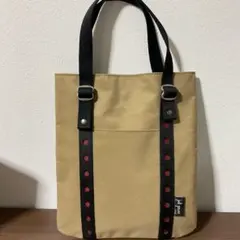 開店セール☆未使用品 美品 ジャックゴム レザー×ナイロンジャガード ロゴバッグ