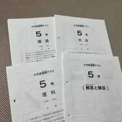 2024年3月 サピックス 新5年生 3月度組分けテスト 復習テスト 新小5