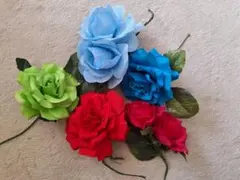 フラメンコ　花飾り　ペイネタ　イヤリング　セット