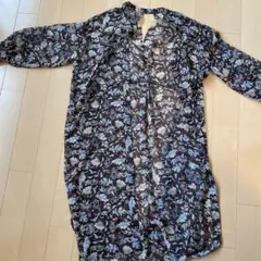 花柄シャツワンピース