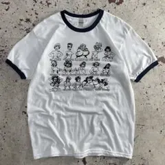 XL あいみょん 着用 リンガー おっぱい 紺 Tシャツ US買付 ネイビーのサムネイル