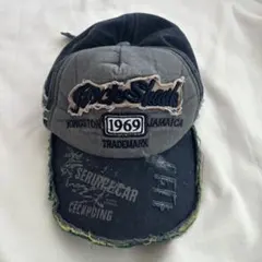 y2k ブルーの帽子