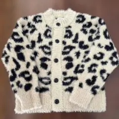 ヒョウ柄　長袖カーディガン　セーター　110センチ