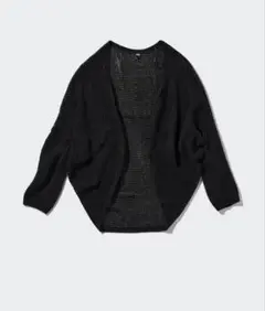 UNIQLO 3Dメッシュカーディガン ブラック