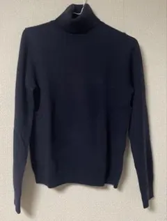 ★新品★ UNIQLO カシミヤ100% ネイビー タートルネックセーター M