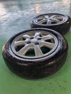 2️⃣ダイハツ純正アルミホイール14インチ155/65R14 タイヤ 2本セット