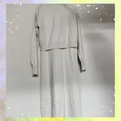 【美品】　ワンピース　GU　ジーユー　白色　Mサイズ　ニット