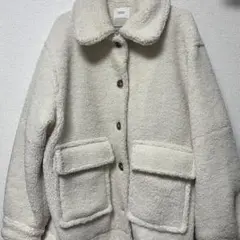 アイボリー ボア ムートンコート