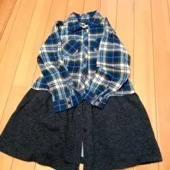 COMME CA ISM チェック柄ワンピース 120A