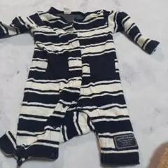 ORIGINAL GARMENT ストライプロンパース 95cm未満