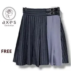 【美品】axes femme バックルバイカラーキュロット　FREEのサムネイル