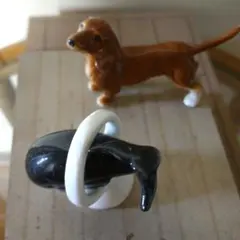 犬とクジラの置物セット