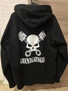 GRENZGAENGER ブラック ジップアップパーカー L