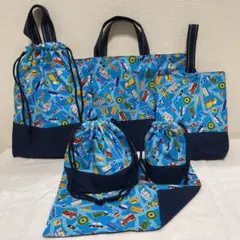 入学入園6点セット　車　青