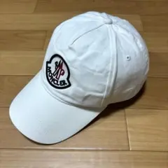 美品〕最新 モンクレール MONCLER ロゴ ホワイト キャップ 5K18 - メルカリ