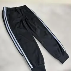 レディースブラックジャージパンツ サイドストライプM