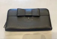 kate spade リボン付き長財布 ブラック