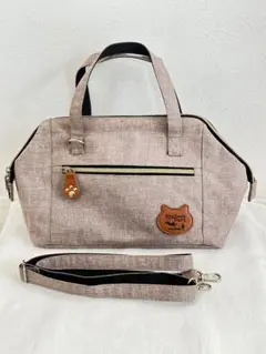 ショルダーバッグ NyaPPuri ニャップリ 猫柄　がま口 2way 大容量