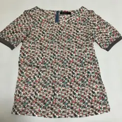 BEAUTY & YOUTH 幾何学模様 半袖シャツ