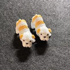 匿名配送　ブルドッグ　フィギュア　2個セット　新品未使用　かわいい　ミニチュア