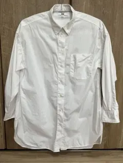 UNIQLOホワイト 長袖シャツ L サイズ