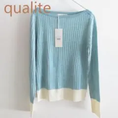 新品 qualite カリテ　リブニット　洗えるのサムネイル