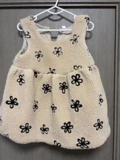 ⭐︎美品⭐︎西松屋 花柄ボアワンピース90